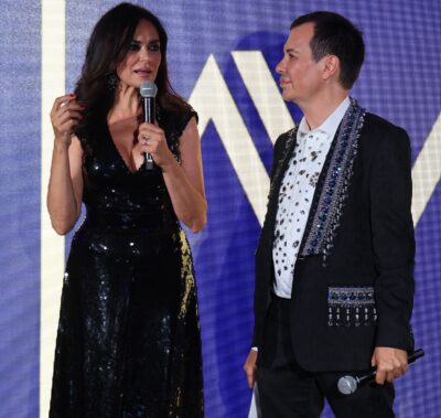 Alessandro Nomellini con Maria Grazia Cucinotta alla Cena di Gala