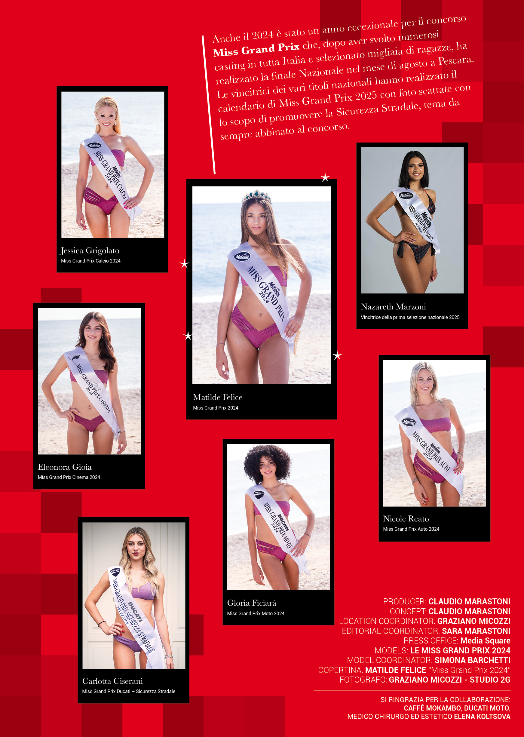 Miss Grand Prix, è da sempre impegnata a promuovere la sicurezza stradale con eleganza e determinazione  Ogni mese del calendario 2025 ha un messaggio importante per ricordare a tutti l’importanza di guidare con prudenza