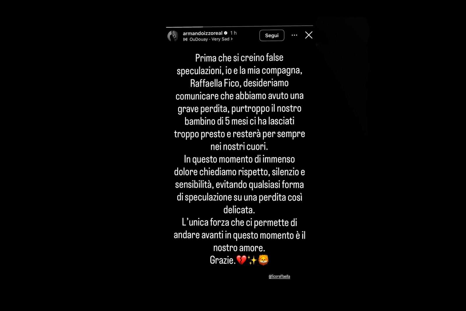 “È finita troppo presto”: Raffaella Fico, la tragica perdita