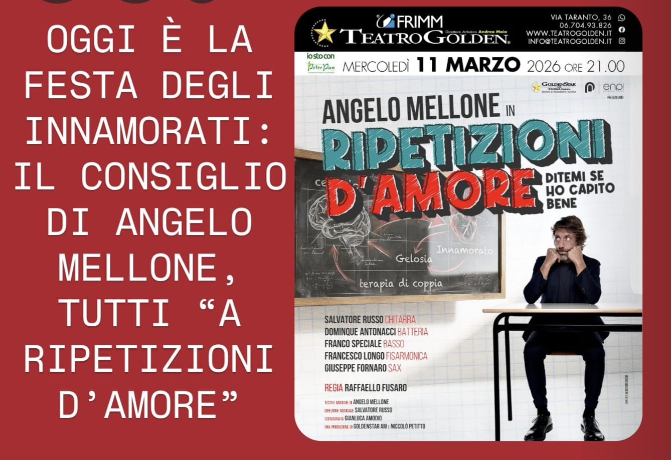 Ripetizioni d’amore: il nuovo spettacolo di Angelo Mellone